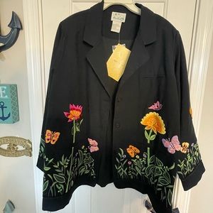 NWT Quaker factory spring floral jacket